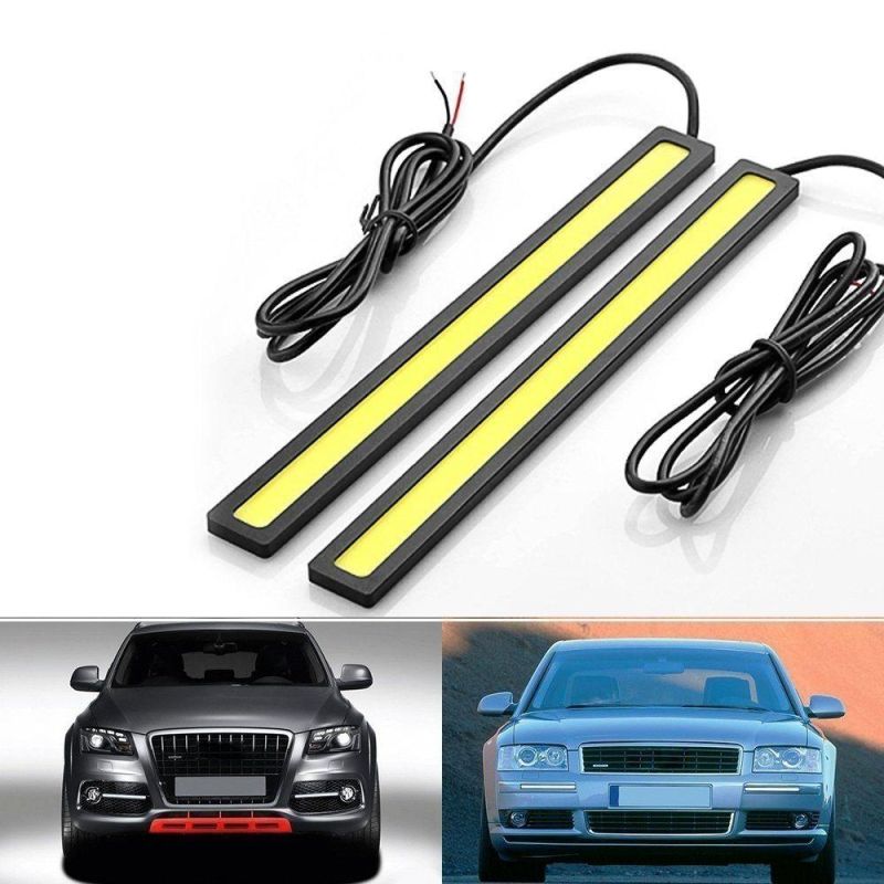 Red Blue White Yellow Color 2 PCS Set Waterproof Aluminum High Power 6W 6000k Xenon Slim COB LED Lamp DRL Daylight Driving Daytime Running Light