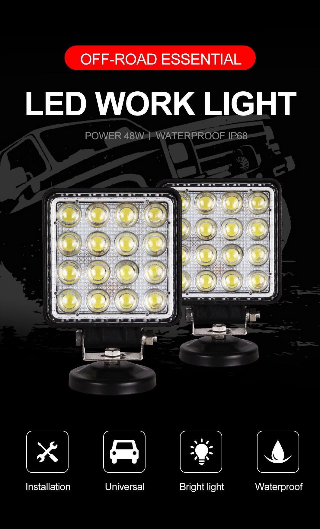 LED Headlight Motorcycle Car Spot Light 48W Work LED Light for Truck Light System