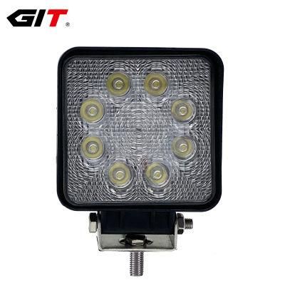 E-MARK 24W 4inch Square Epistar Spot/Flood LED Work Light for Offroad Car Truck SUV