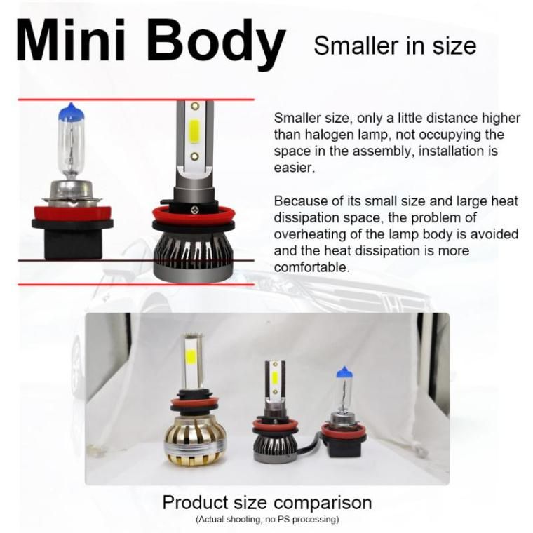 Nuevo Kit M1 Super Mini Plus 24000lm H4 H7 H11 CREE LED Super Mini CREE LED PARA Motos 30W 48000lm Kit CREE LED Mini Sin Cooler CREE LED