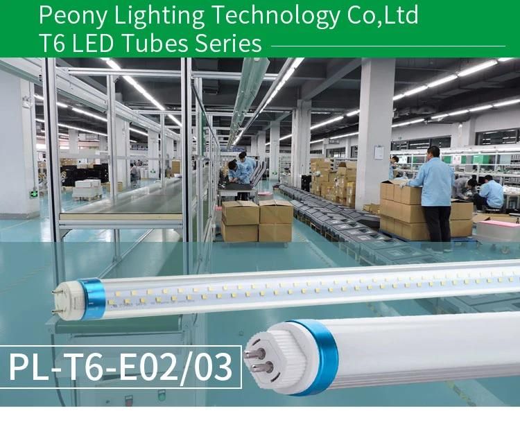 Factory High Light Efficiency Fluorescent 170lm/W 24W LED T6 Tube Light