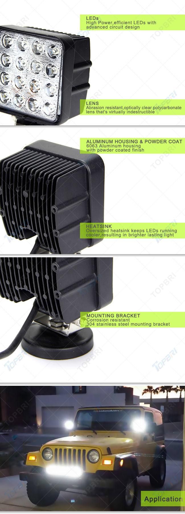 4.5" 48W EMC 24V Flood LED Tractor Driving Lamps