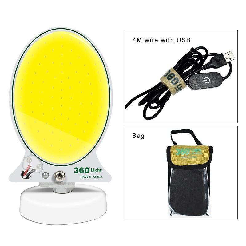 China 360 Light Super Bright USB Connector Magnetic Base Portable Camping Lamp with Mini Light Board