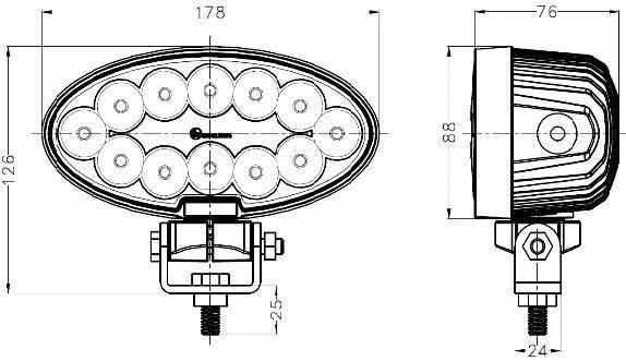 New 7080 LED Work Light 7.0 Inch 60W 9-32V 6000lm Spot Flood Beam for Car Truck