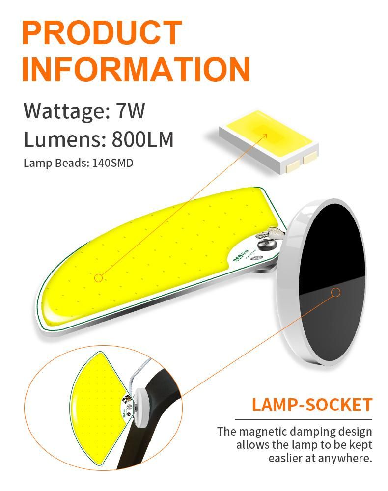 TM-16 2000 Lumen 12V Mini LED Camping Light Lantern Picnic Travel LED Light with Dimming