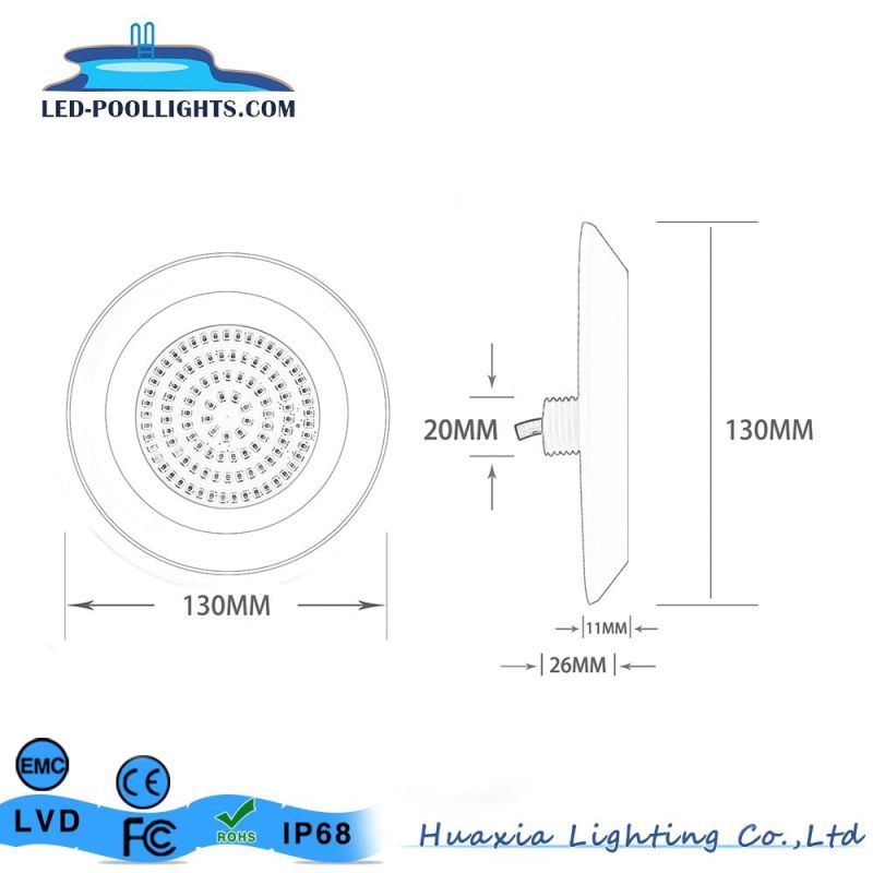 130mm Mini LED DC12V Underwater SPA/Swimming Pool Light