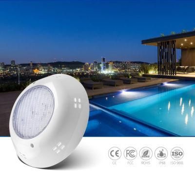 AC12V 18W RGB Switch Control IP68 Waterproof LED Wall Mount Swimming Pool Light Concrete Vinyl