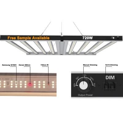China Supplier Factory 3500K 660W Waterproof Light Medical Plant Indoor LED Grow Light Bar 720W