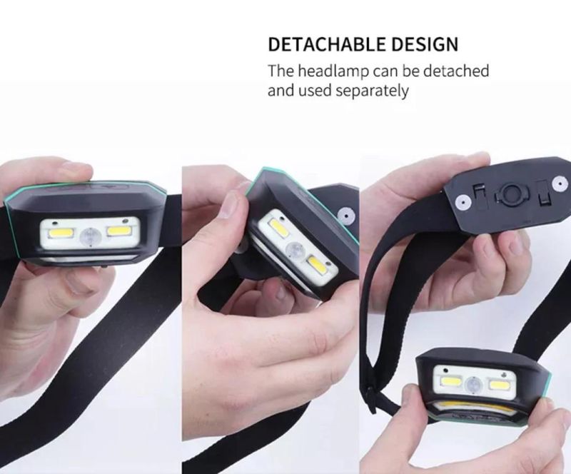 Multi-Function Mini Headlamp Rechargeable Head Torch for Camping