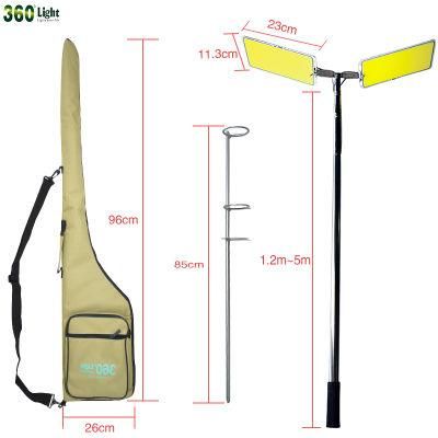 360 Light Remote Control Adjustable Lighting DC 12V Telescopic Rod Portable Outdoor LED Camping Lights