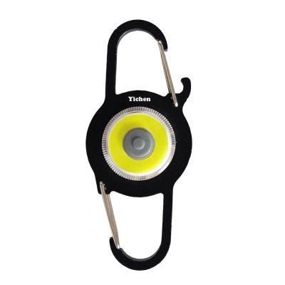 Yichen S Shaped COB LED Flashlight with Carabiner Keychain