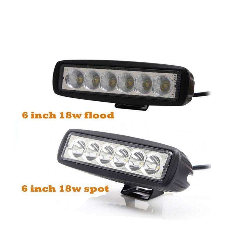 6 Inch 18W 48W 60W LED Bars Combo Spot Lamp Driving Work Light for 4X4 Atvs Truck Car