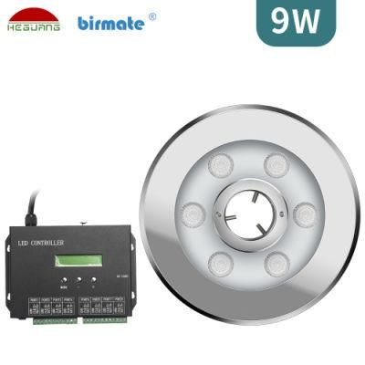 9W 24V IP68 Waterproof RGB DMX512 Control LED Fountain Ring Light