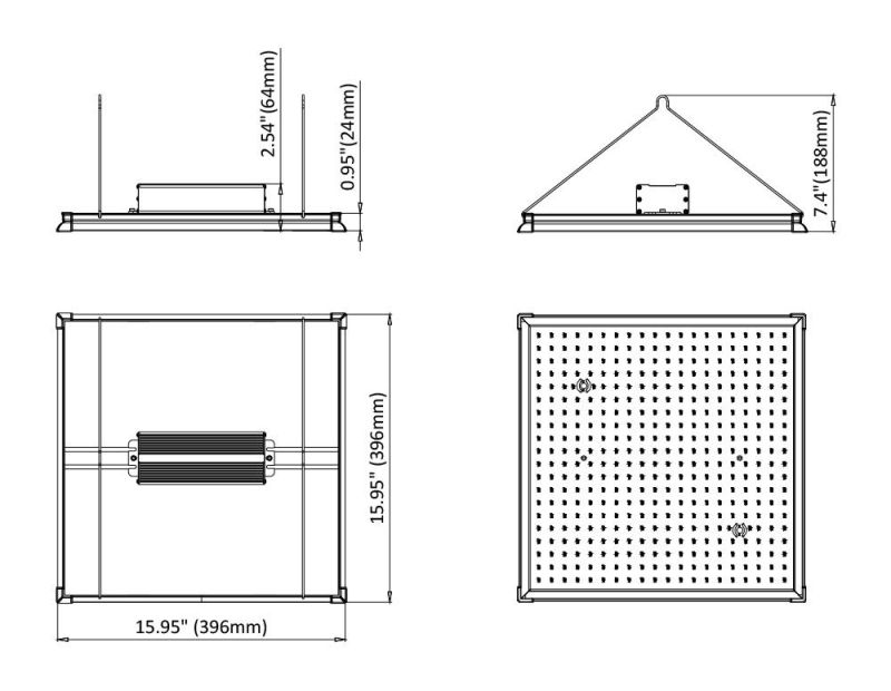 New Design Full Spectrum 120W Grow Light High Efficacy LED Quantum Board Grow Panel for Indoors Planting