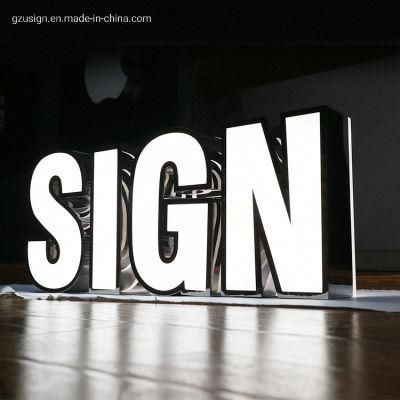 Storefront Acrylic Letter Sign Perspex 3D LED Acrylic Black Letter Board