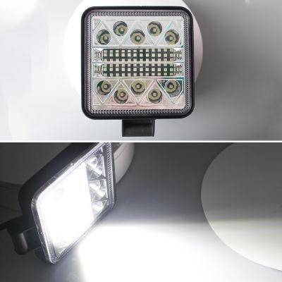 Haizg High Power Car Work Light Aluminum 4X4 4 Inch Square 102W LED Work Light Suitable for off-Road Truck Tractor