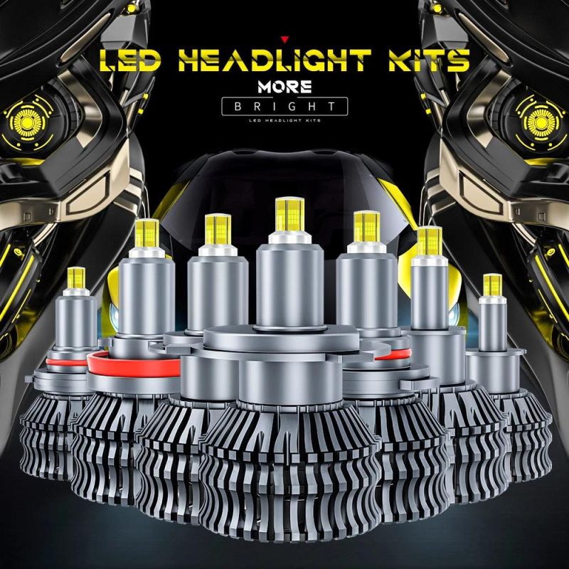 Dxz 9005 H1 H7 LED 11000lm H8 Hb3 Hb4 H11 LED Headlights Bulbs 9012 Hir2 6sides 55W 3D High Power Canbus 360 Degree Auto Lamp