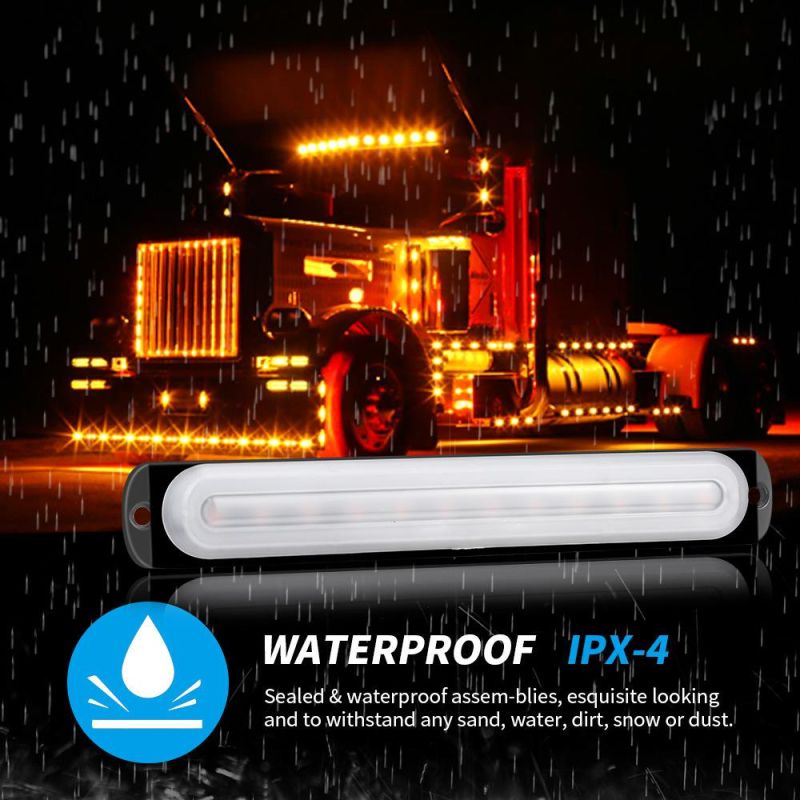 Dxz OEM 12LED Strobe Warning Emergency Flashing Light Caution Construction Hazard Light Bar for Car Truck Vehicle Surface Mount