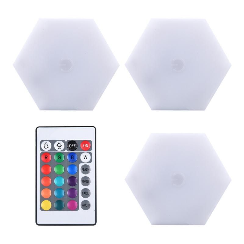 Hot Sale Waterproof RGB Colorful 3 Pack Modular Hexagonal Light