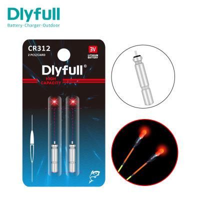 Dlyfull Hot Sale 3V Cr312 Pin Type Battery for Night Fishing LED