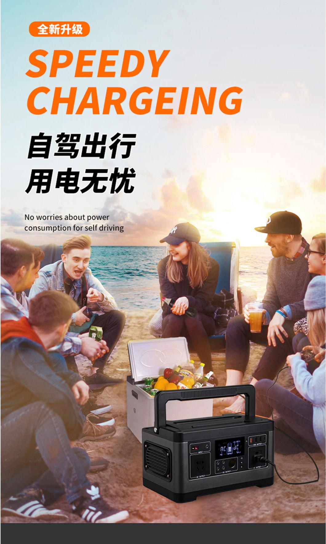 500W Portable Solar Generator Inverter Charging Station for Outdoor Picnic Using