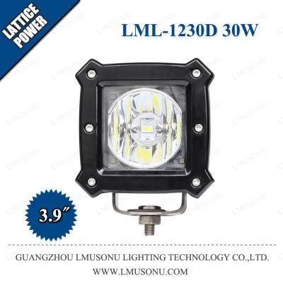 3.9 Inch 30W Square 12V Offroad Auto LED Work Light Lattice Power Spot Flood Waterproof with Backlight