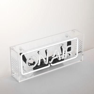 on Air Neon Light Clear Box Glass Neon Sign for Customized