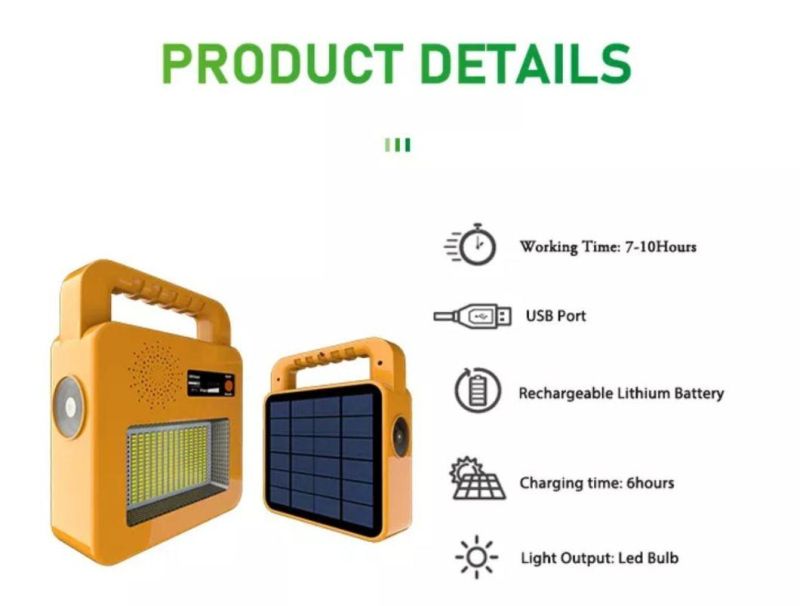 New Arriving Camping Lantern Outdoor Portable LED Solar Emergency Lighting with USB Solar Rechargeable & Flashlighting Lamp