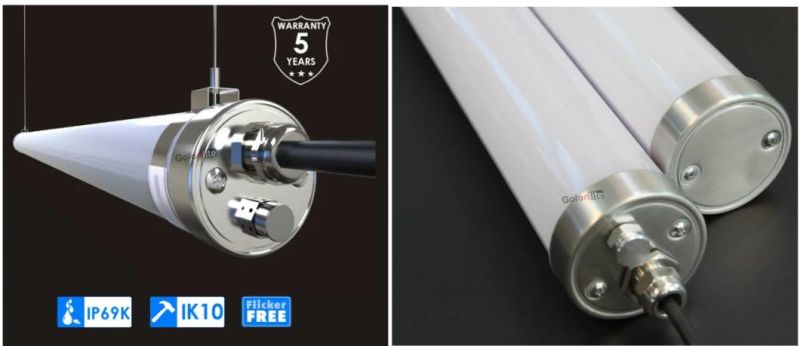 Emergency Rechargeable Tri-Proof Light Batten Fixture LED Waterproof Batten Light