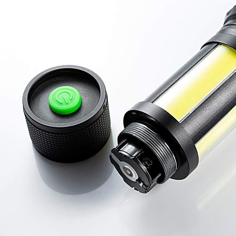 Strong Aluminum Housing 360° 4 Faces Battery Powered Rechargeable Waterproof LED Work Camping LED Flashlight