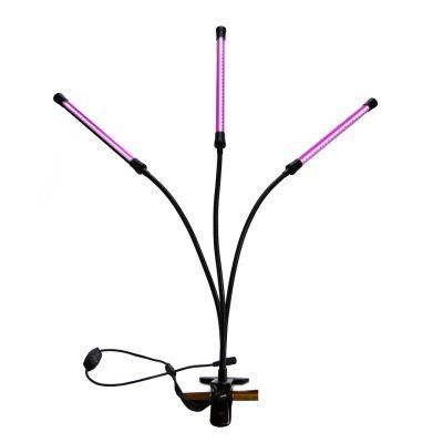 LED Grow Lights 21W for Indoor Plants Growing, Family Grower Desk Light, 3 Strip Heads with RoHS