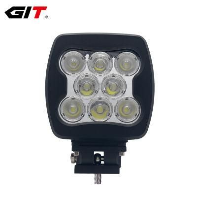 High Power Square 80W 6inch 12V/24V CREE LED Work Light for Offroad Truck Tractor Forklift (GT16102-80W)