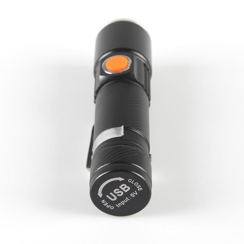 Yichen Zoomable and Rechargeable LED Flashlight with Pocket Clip