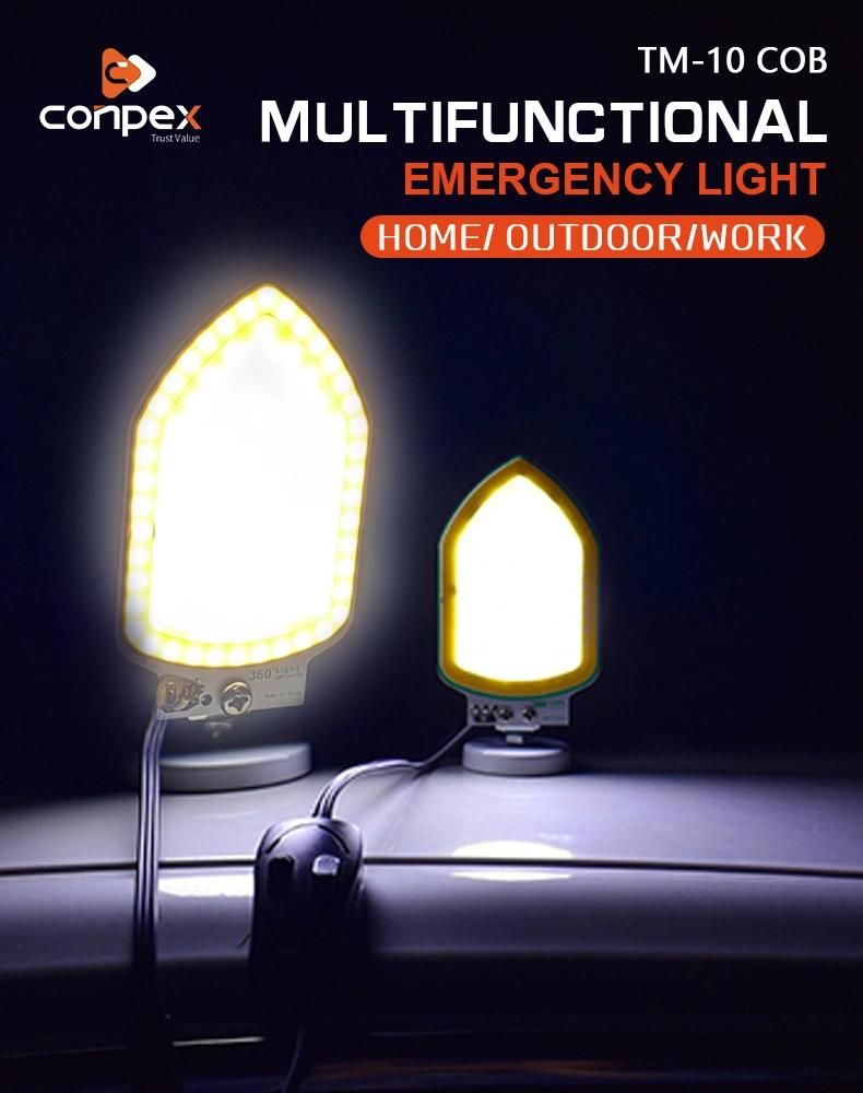 360 TM-10 Portable Camping Light COB Outdoor Lantern Night Flea Market Lamp Car Repairing Lamp