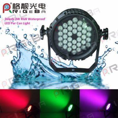 Outdoor PAR36X3w RGB LED PAR Can Light for DJ Event