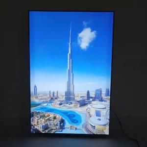 Indoor Advertising Paper Backlit Film Media Acrylic Aluminum Snap Slim LED Side Light Box