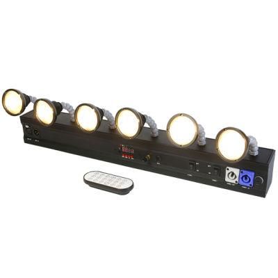 6 Head Warmwhite Battery Operated Wireless Remote Stage LED Pinspot Light for Wedding