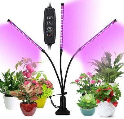 USB Chargeable 3head 9 Levels Dimmable Desk Light for Plant Growth 30W Red Blue Red&Blue Auto on&off LED Indoor Plant Grow Lamp