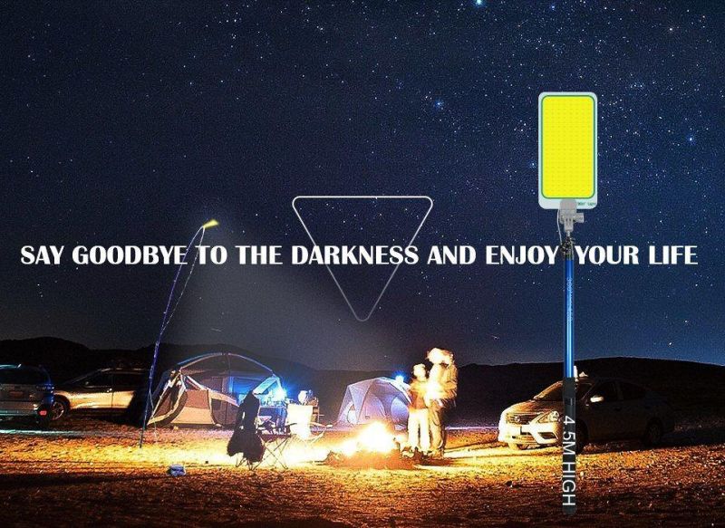 Guangzhou Suppliers 12V Lantern Magnet Base COB Picnic Car Night Camping Light Rod