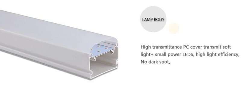 IP65 Tri-Proof LED Light Ik08 130lm/W AC100-277V LED Tri-Proof Light