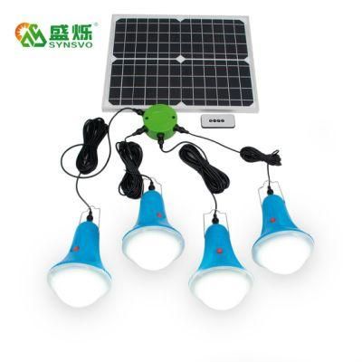 Portable Home Solar Power System Lights with Remote Control 25W Solar Panel
