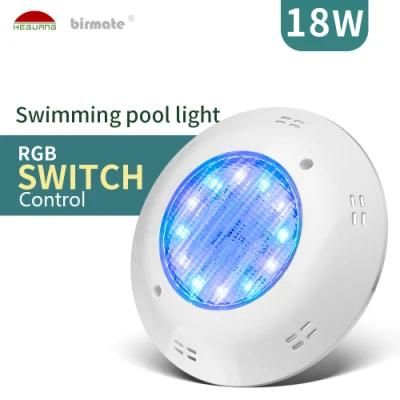 18watt RGB Surface Mounted LED Swimming Pool Light IP68 Structure Waterproof