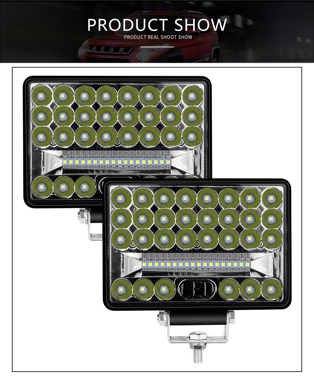 Dxz LED Work Light 5inch 48LED 144W Ultra Bright Car LED Light off Road Driving Light Fog Light for Jeep ATV UTV SUV Truck Boat