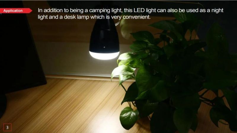 4000K Button Switch LED Portable Lamp Outside Camping