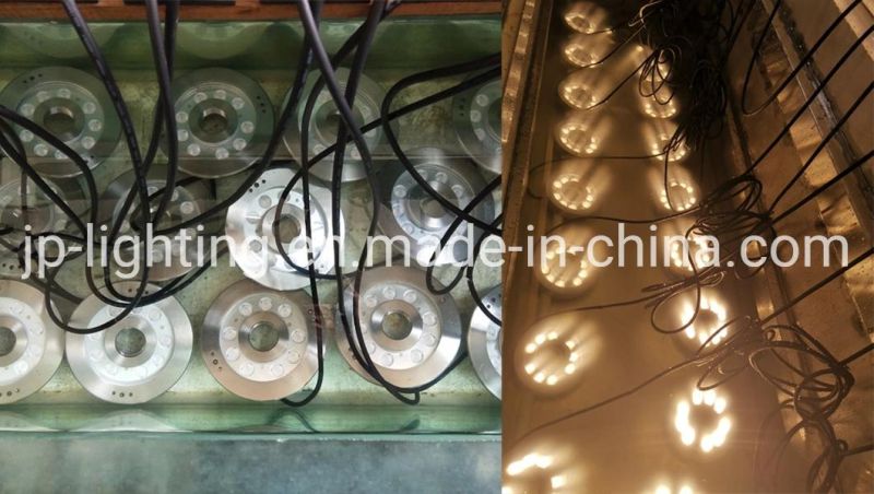 Central Ejective Dry Land Pool Lighting Underwater LED Luminaire IP68 Waterproof LED Fountain Light with 6 LEDs (JP94091)
