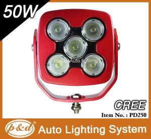 Black and Red Housing, CREE 50W LED Work Light, LED Working Light LED Work Lamp for Truck or Other Heavy Duty Machine