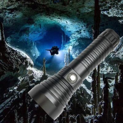 Professional Scuba Diving Torch Light Ipx8 Waterproof Underwater 60m Aluminum Alloy LED Diving Flashlights