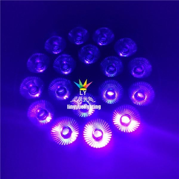 DMX Outdoor 18PCS 18W RGBWA UV LED PAR 64 Can Lights