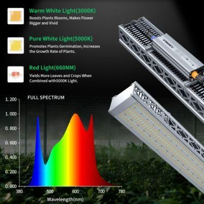 High Quality Dimmable 320W LED Grow Bar Light for Plants Flowering Greenhouse