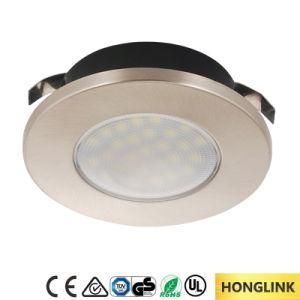 220V Ultra-Thin 2.4W Dimmable LED Puck Light LED Furniture Light in Cabinet